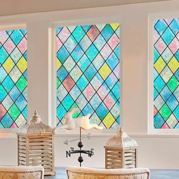 Linarun Window Privacy Film Stained Glass Window Film (QTY 5) - Picture 4 of 10